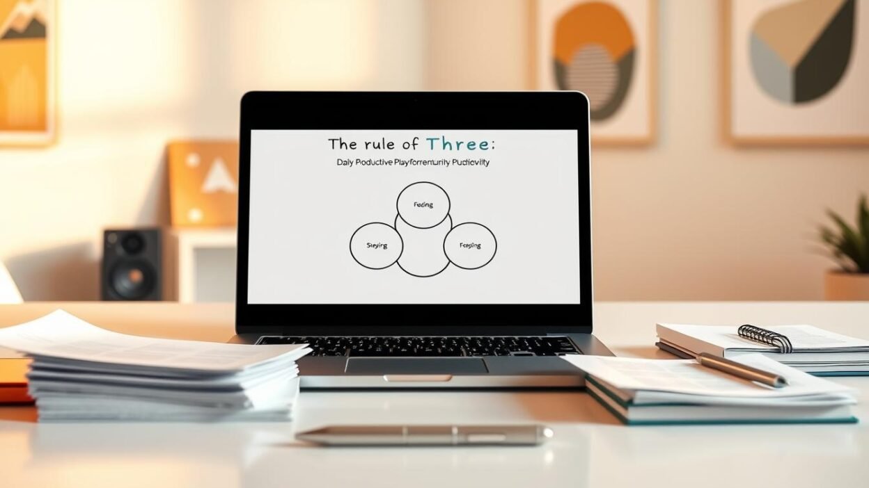 The Rule of Three: Daily Productivity Blueprint